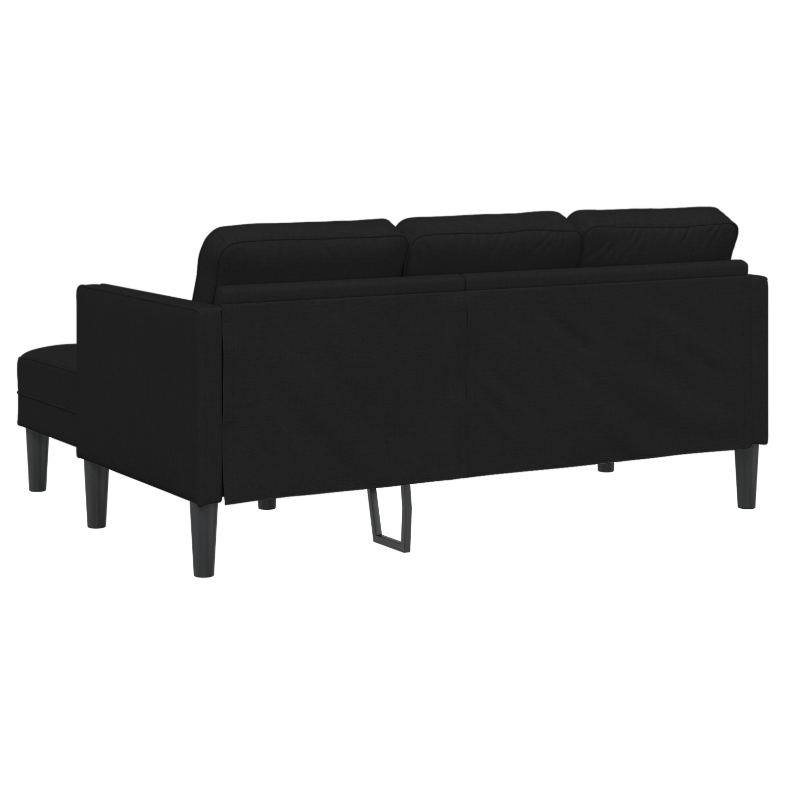 2-delt Sofa Sæt med Puder Sort Stof - billede 8