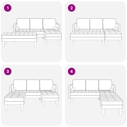 2-Delt Sofasæt Med Puder I Taupe Stof