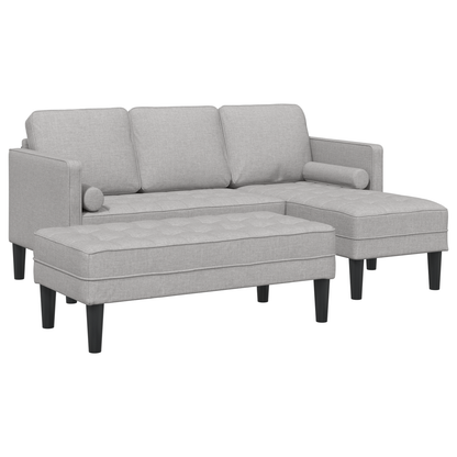2 Stykker Sofa Sæt Med Pudere Cloud Grå Stof