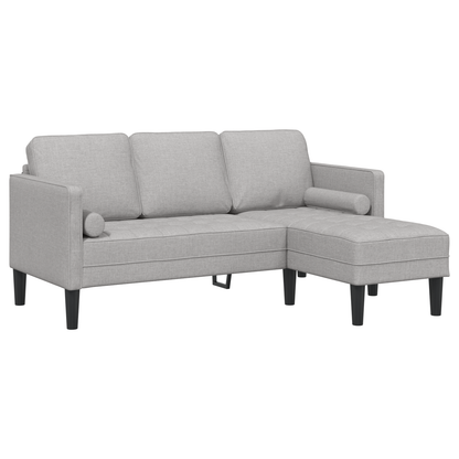 2 Stykker Sofa Sæt Med Pudere Cloud Grå Stof