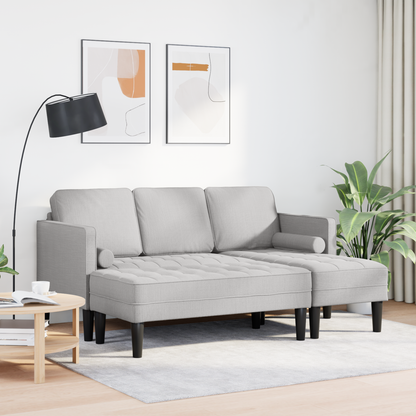 2 Stykker Sofa Sæt Med Pudere Cloud Grå Stof