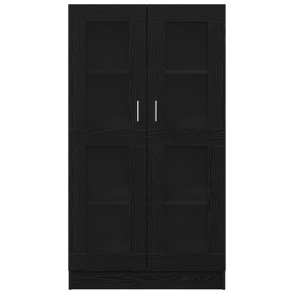 Bogskab Sort Eg 82.5 X 30.5 X 150 Cm Konstrueret Træ