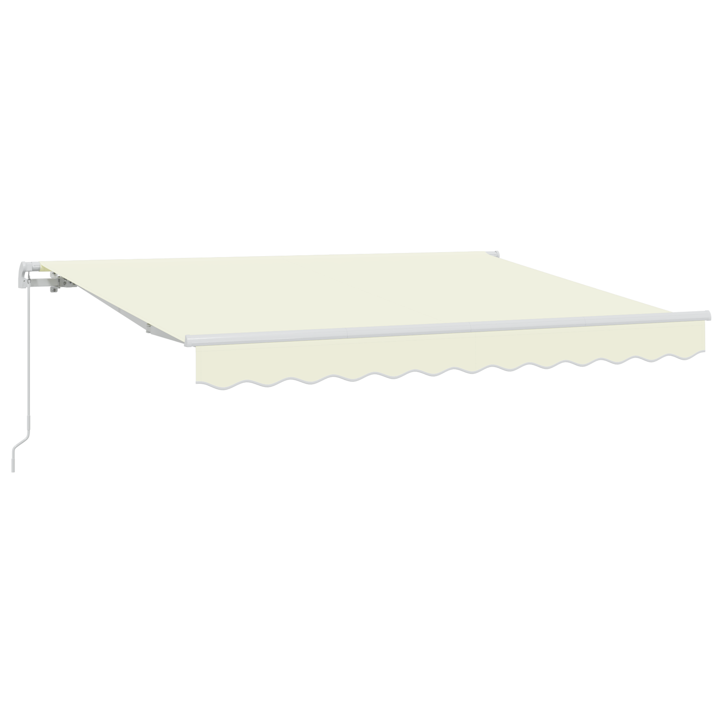 Utrækkelig Markise Creme og Hvid 250 X 200 Cm 2.5 X 2 M - billede 2