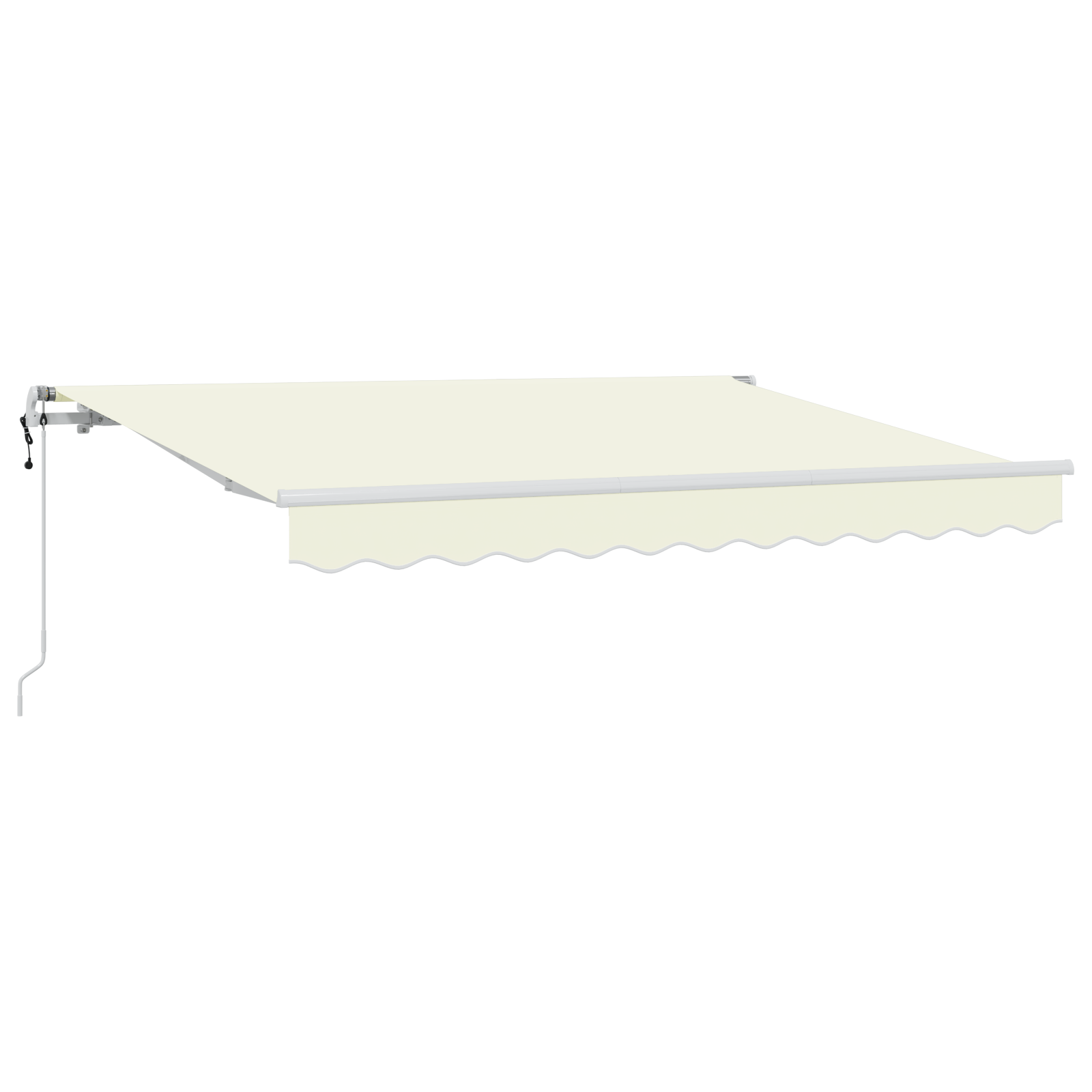 Utrækkelig Markise Creme og Hvid 250 X 200 Cm 2.5 X 2 M - billede 2