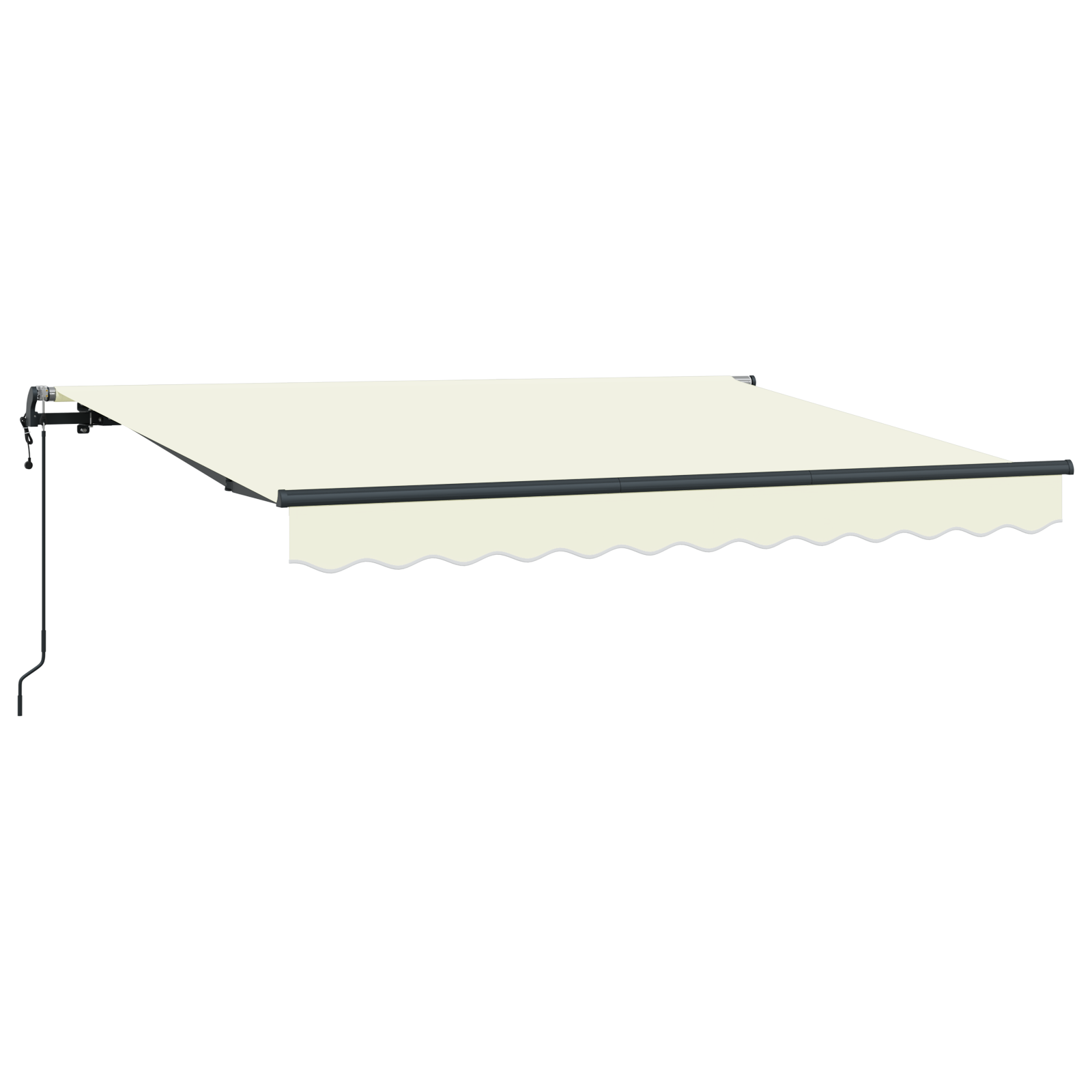Utrækkelig Markise Creme og Antracit 250 X 200 Cm 2.5 X 2 M - billede 2