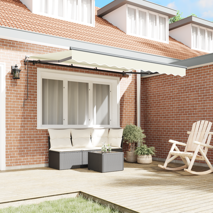 Utrækkelig Markise Creme og Antracit 250 X 200 Cm 2.5 X 2 M - billede 3