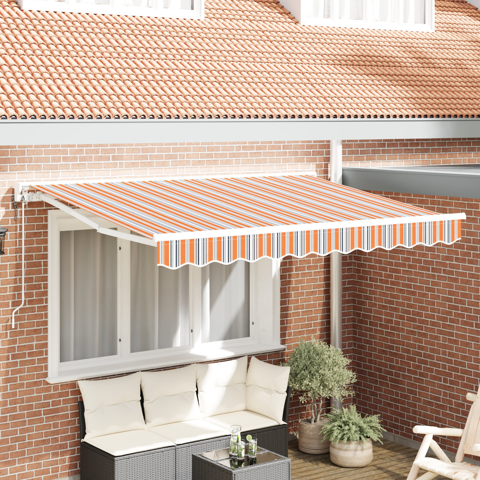 Utrækkelig Markise Marineblå 250x200 Cm - hovedbillede