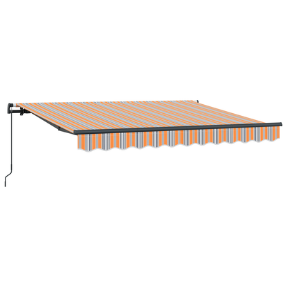 Utrækkelig Markise Gul og Orange og Hvid 250 X 200 Cm 2.5 X 2 M - billede 2