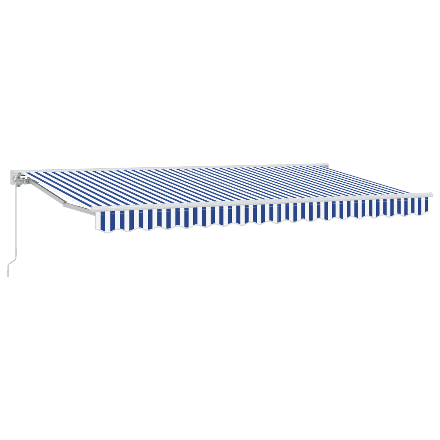 Utrækkelig Markise Blå og Hvid 350x200 Cm - billede 2