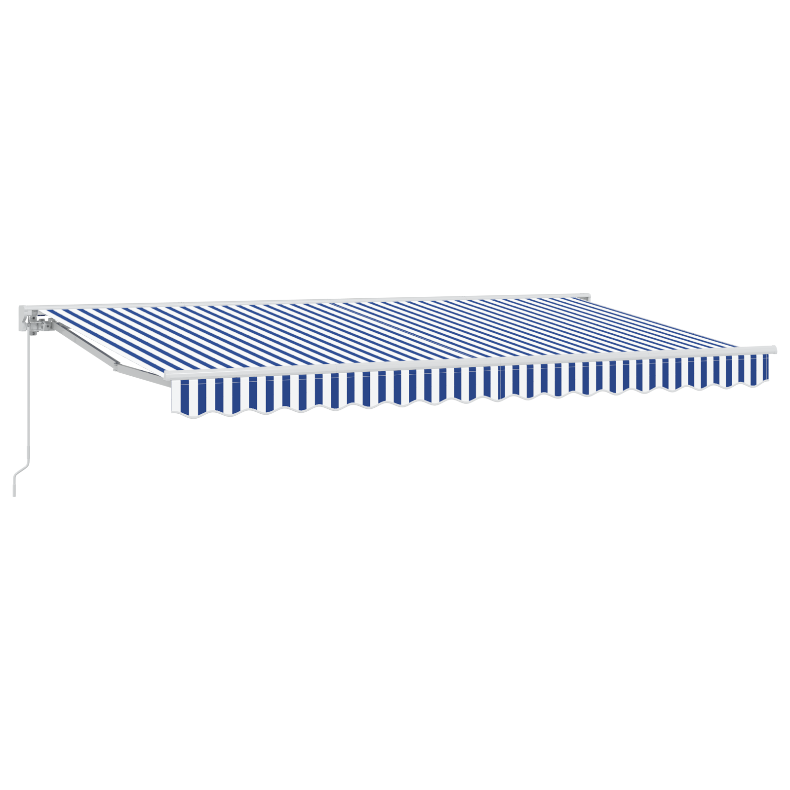 Utrækkelig Markise Blå og Hvid 350x200 Cm - billede 2