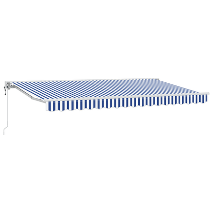 Utrækkelig Markise Blå og Hvid 350x200 Cm - billede 2