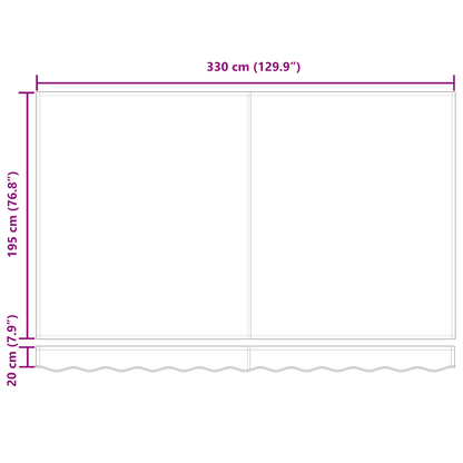 Utrækkelig Markise Blå og Hvid 350x200 Cm - billede 11