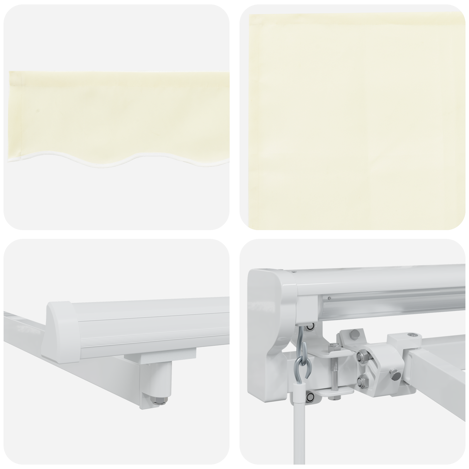 Utrækkelig Markise Creme 350x200 Cm - billede 8
