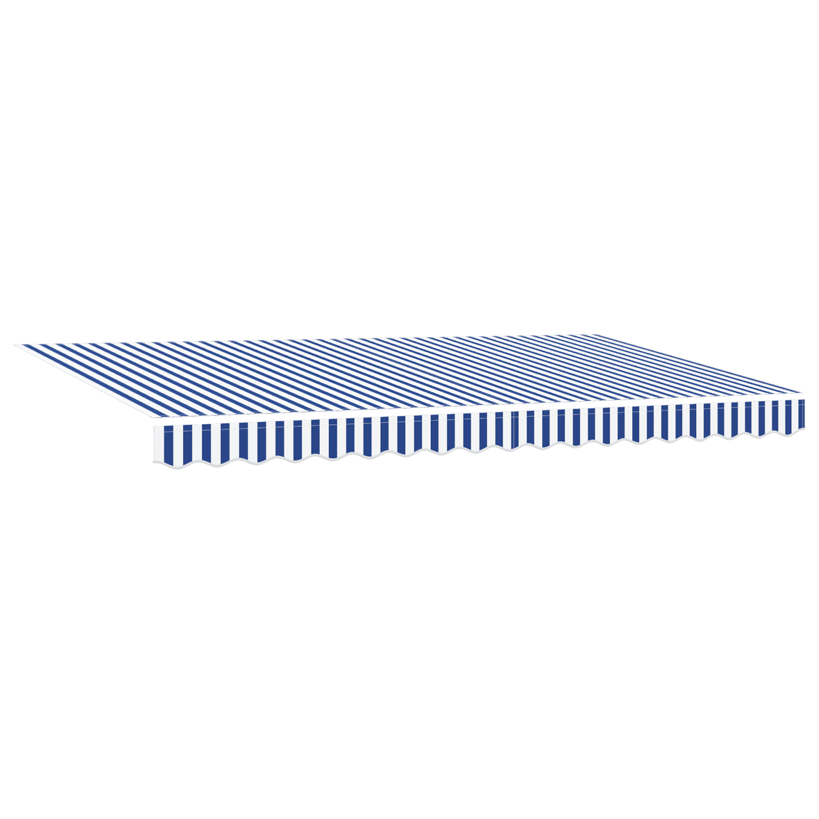 Markise med Blind Stribet Creme 350 X 200 X 120 Cm Stof, Metal - billede 2