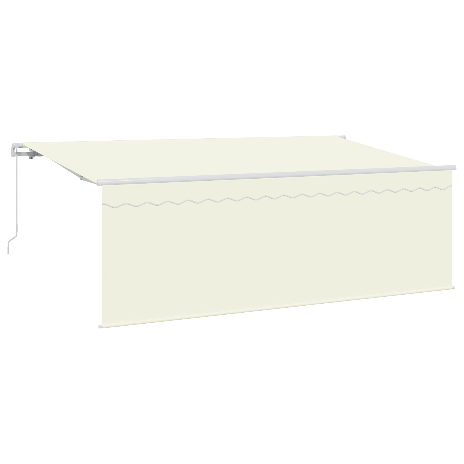 Markise med Blind Creme 350 X 200 X 120 Cm Stof, Metal - billede 2