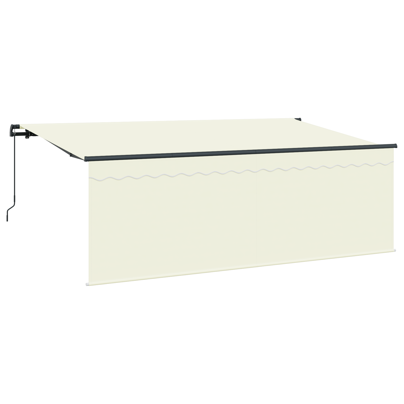 Markise med Blind Creme 350 X 200 X 120 Cm Stof, Metal - billede 6
