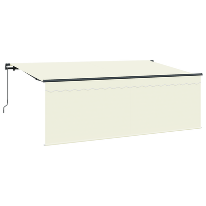 Markise med Blind Creme 350 X 200 X 120 Cm Stof, Metal - billede 6