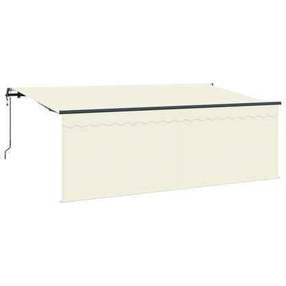 Markise med Blind Creme 350 X 200 X 120 Cm Stof, Metal - billede 5