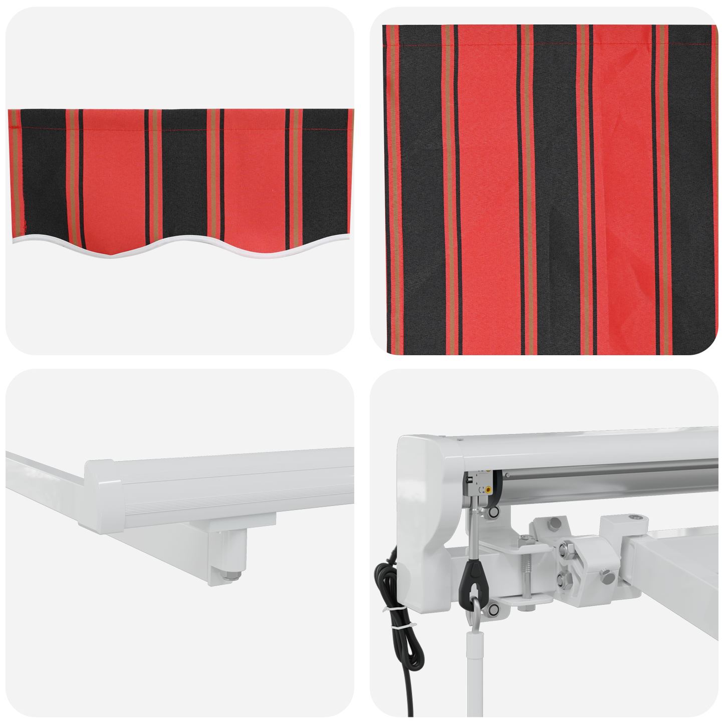 Utrækkelig Markise Marineblå 350x200 Cm Polyester og Aluminium - billede 8