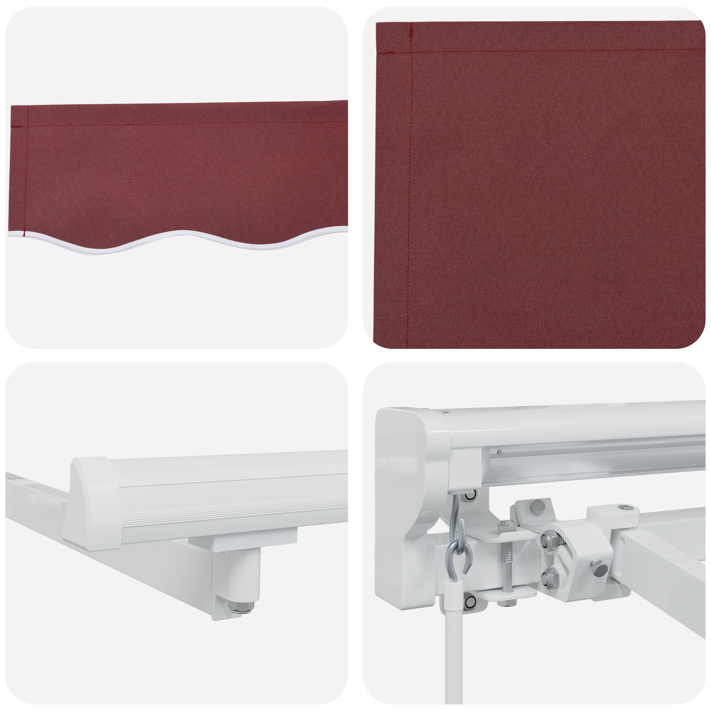 Utrækkelig Markise Bordeaux 350x200 Cm - billede 8