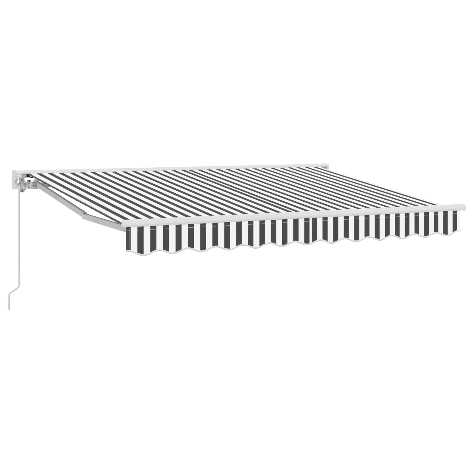 Utrækkelig Markise Anthracit og Hvid 350x200 Cm - billede 2