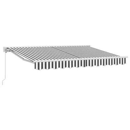 Utrækkelig Markise Anthracit og Hvid 350x200 Cm - billede 2