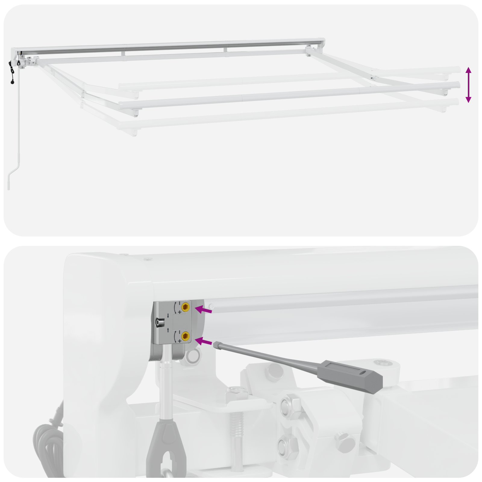Utrækkelig Markise Anthracit og Hvid 350x200 Cm - billede 10