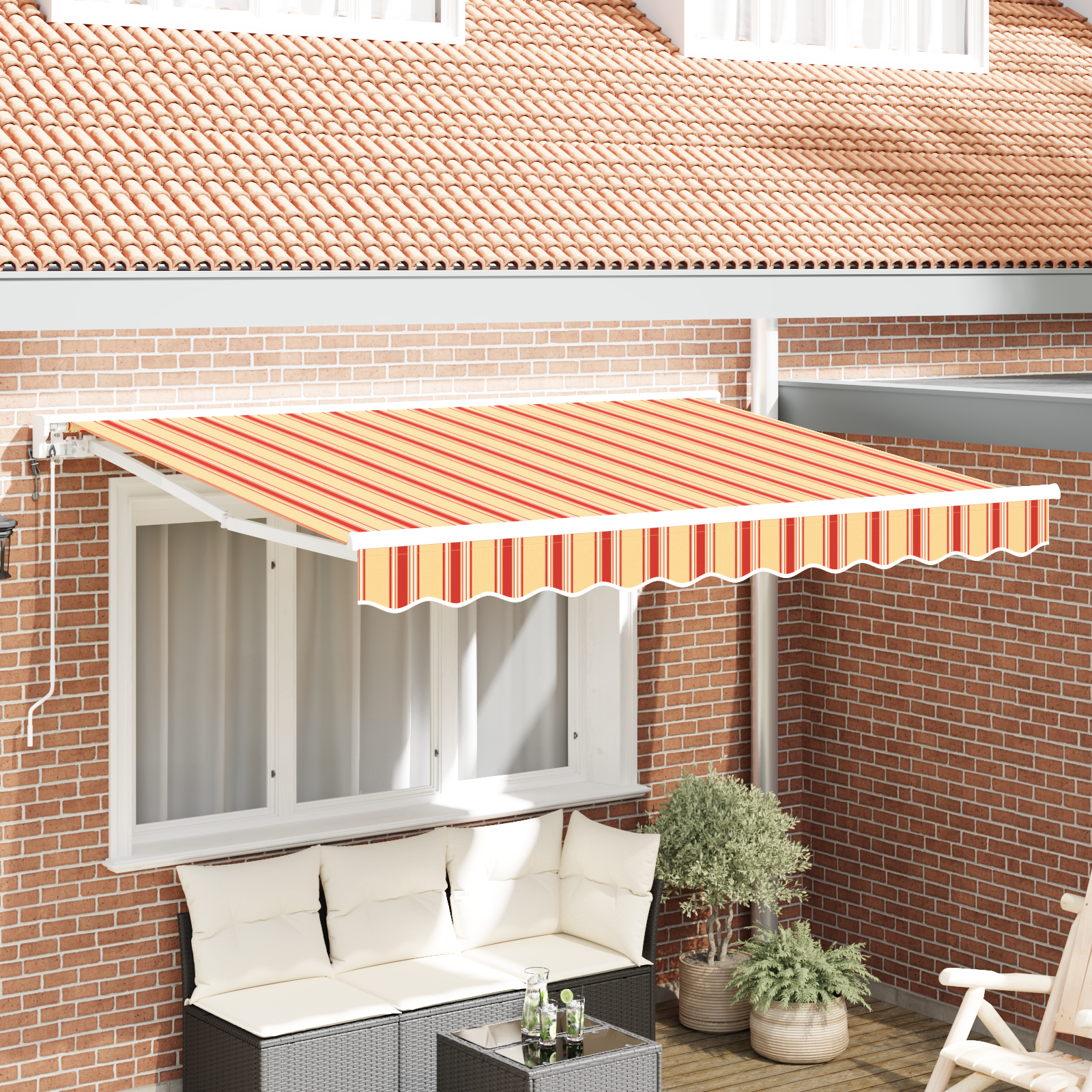 Utrækkelig Markise Marineblå 350x200 Cm - hovedbillede