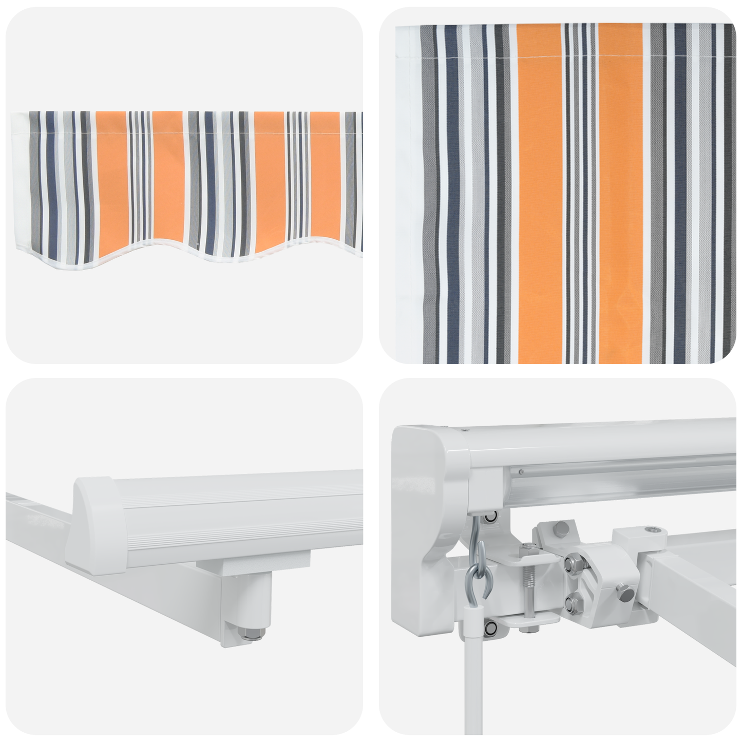 Utrækkelig Markise Marineblå 350x200 Cm Aluminium og Polyester - billede 8