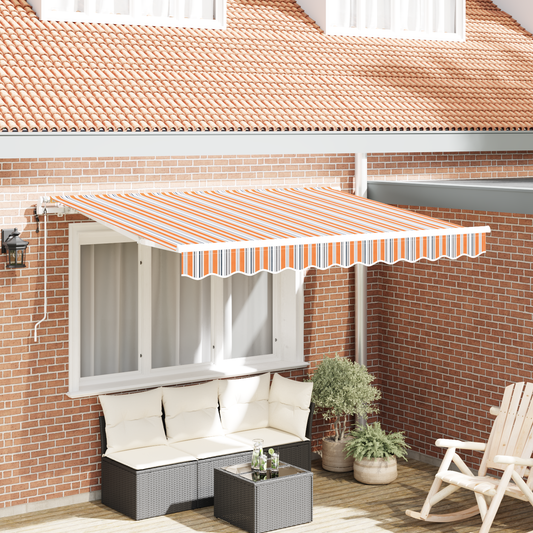 Utrækkelig Markise Multifarvet og Orange og Grå og Blå og Hvid - hovedbillede