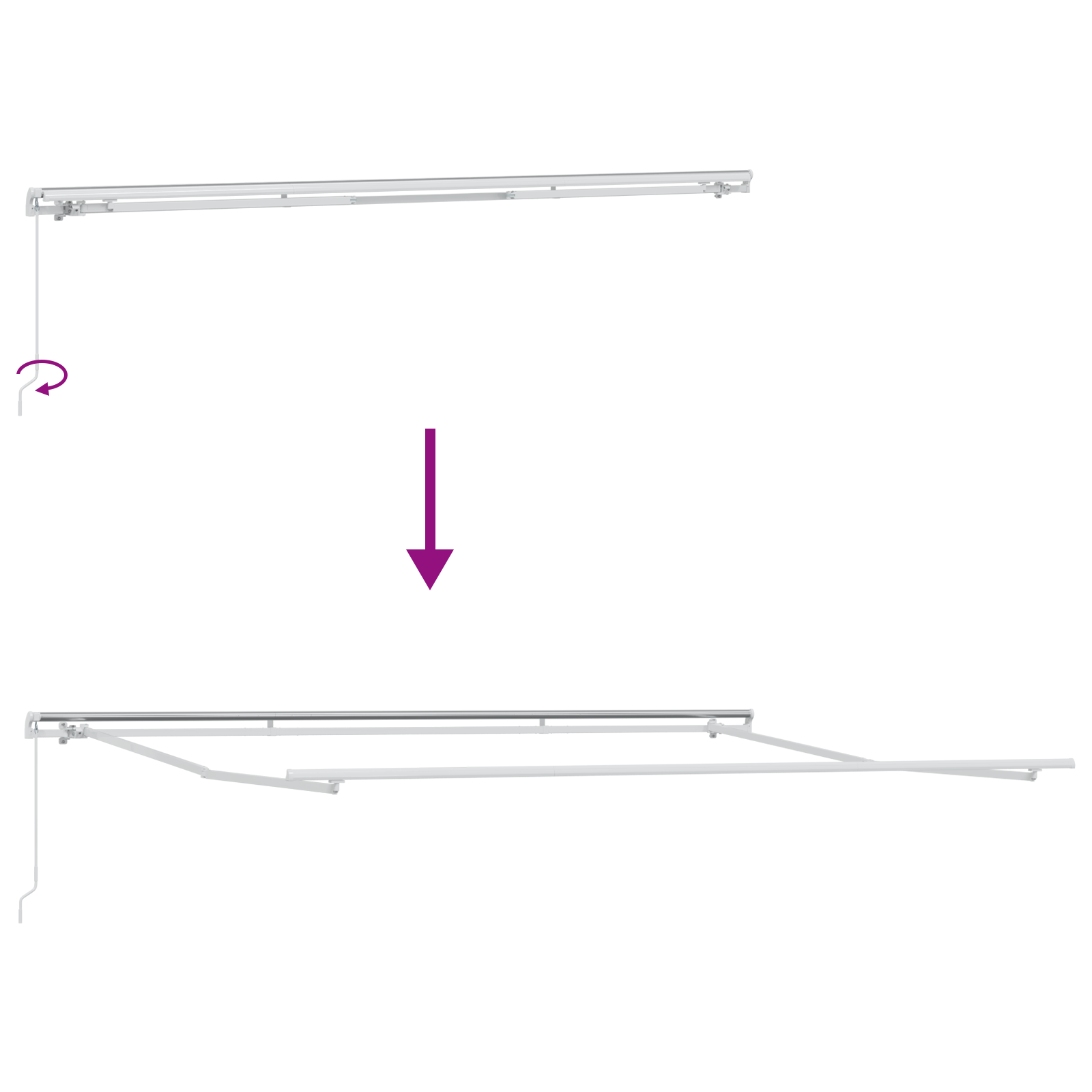 Utrækkelig Markise Blå og Hvid 400x200 Cm 400 X 200 Cm 4x2 M - billede 9
