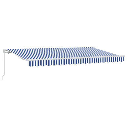 Utrækkelig Markise Blå og Hvid 400x200 Cm 400 X 200 Cm 4x2 M - billede 2