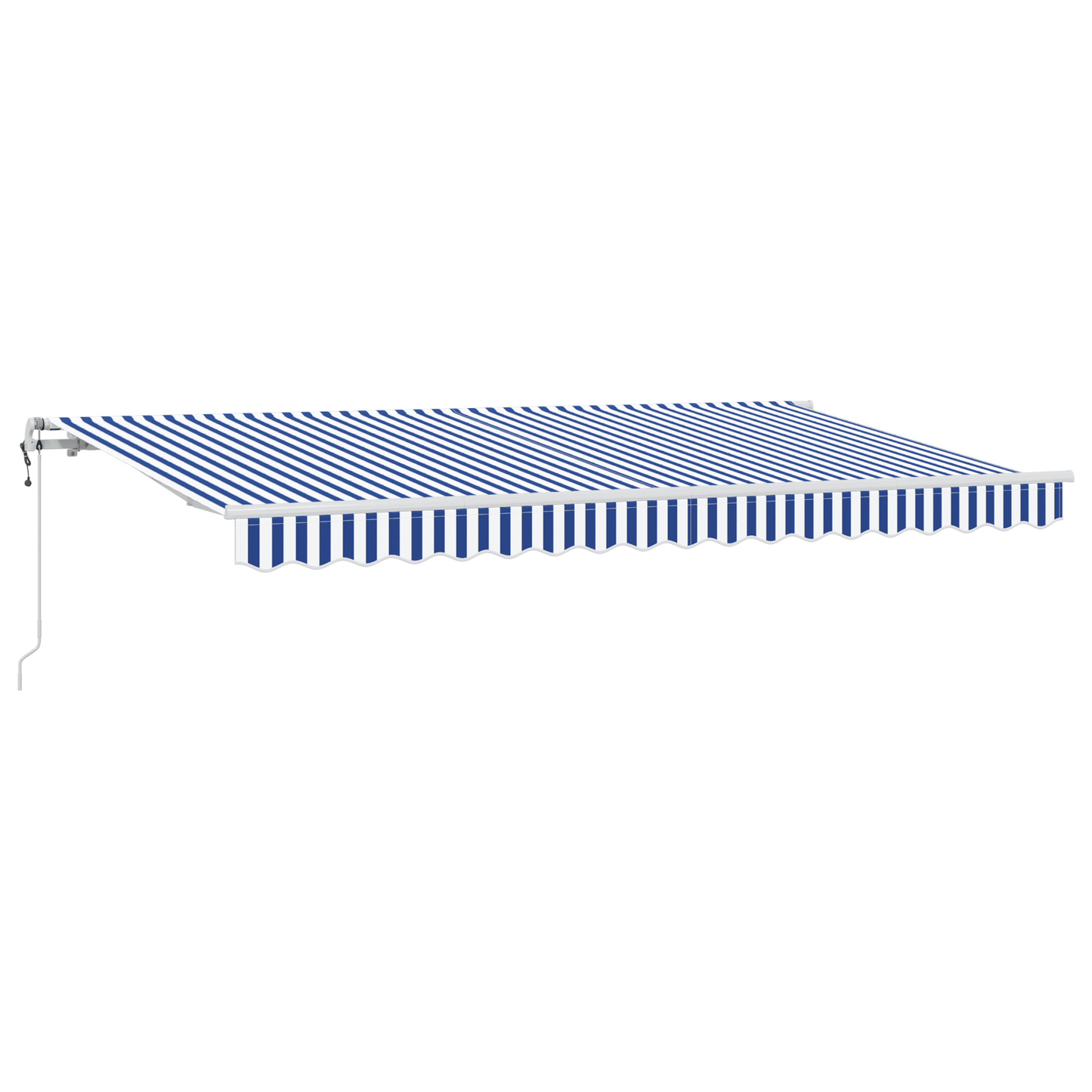 Utrækkelig Markise Blå og Hvid 400x200 Cm 400 X 200 Cm 4 X 2 M - billede 2