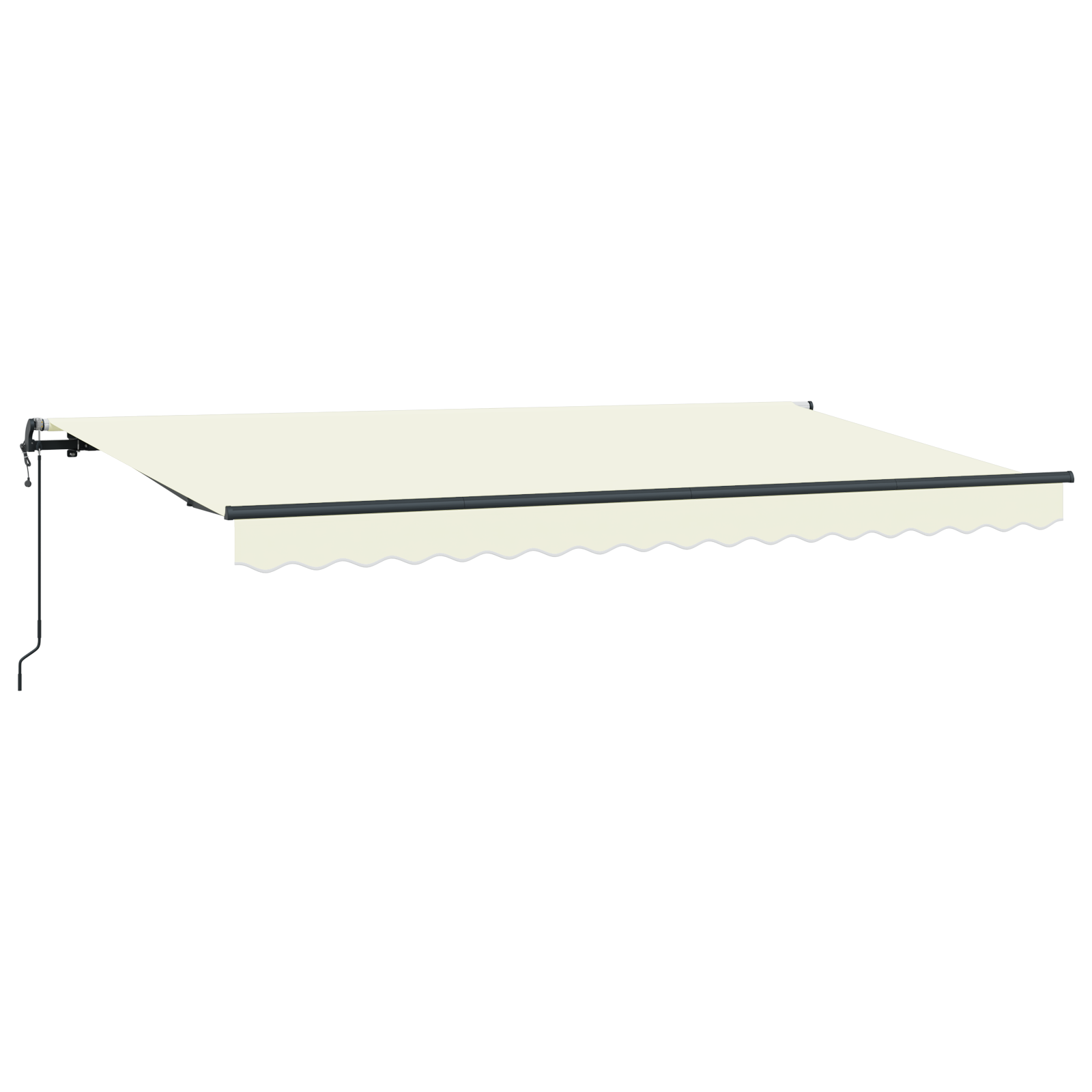 Utrækkelig Markise Creme og Antracit 400x200 Cm Large 4 X 2 M - billede 5