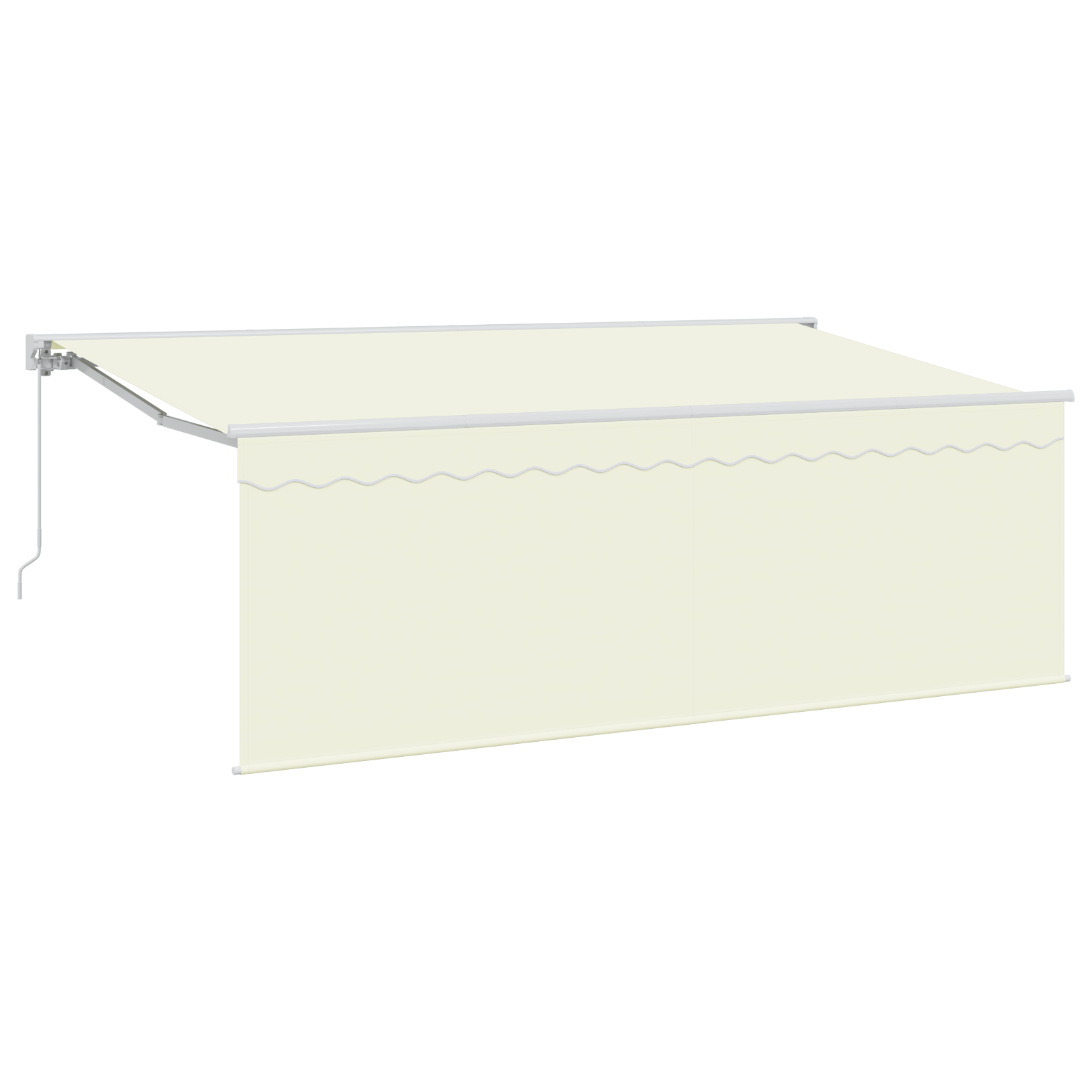 Utrækkelig Markise Creme Hvid Brun 400 X 200 Cm - billede 2