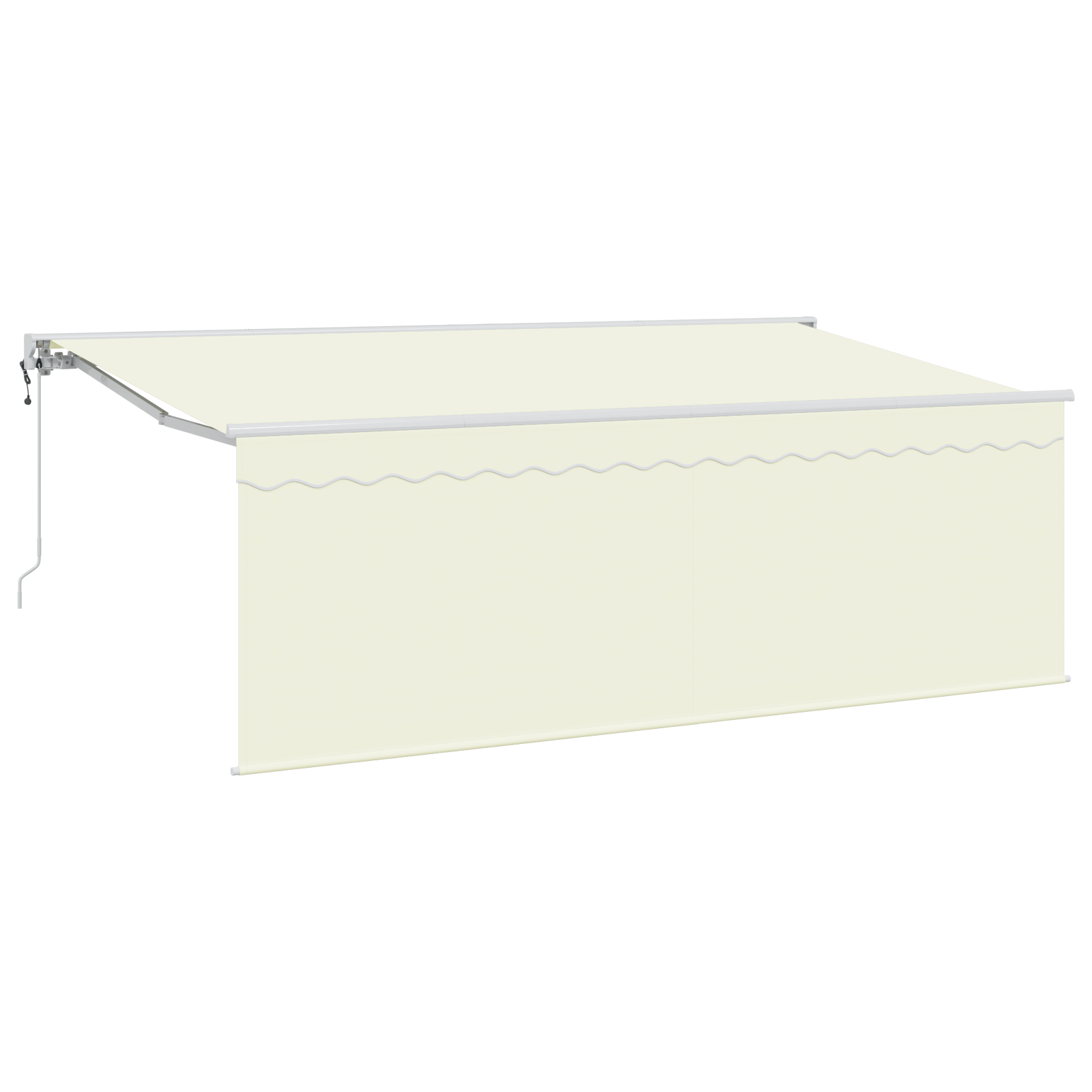 Elektrisk Utrækkelig Markise Creme Hvid Brun 400 X 200 Cm - billede 2