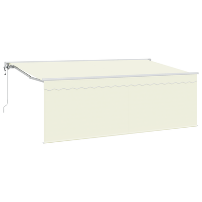 Elektrisk Utrækkelig Markise Creme Hvid Brun 400 X 200 Cm - billede 2
