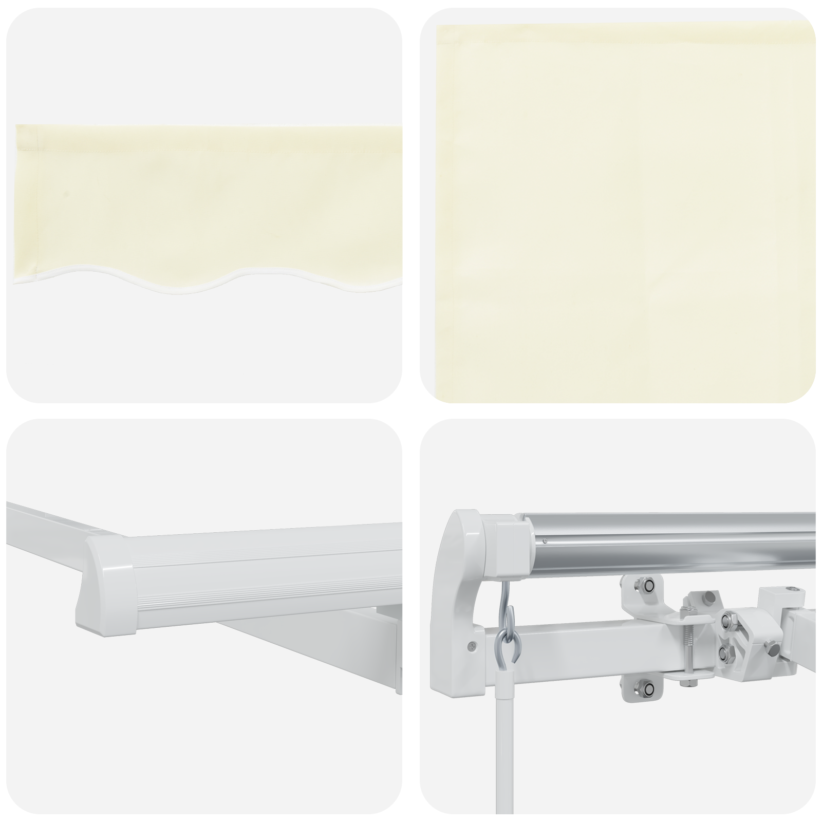 Utrækkelig Markise Creme Hvid Brun 400 X 200 Cm - billede 10
