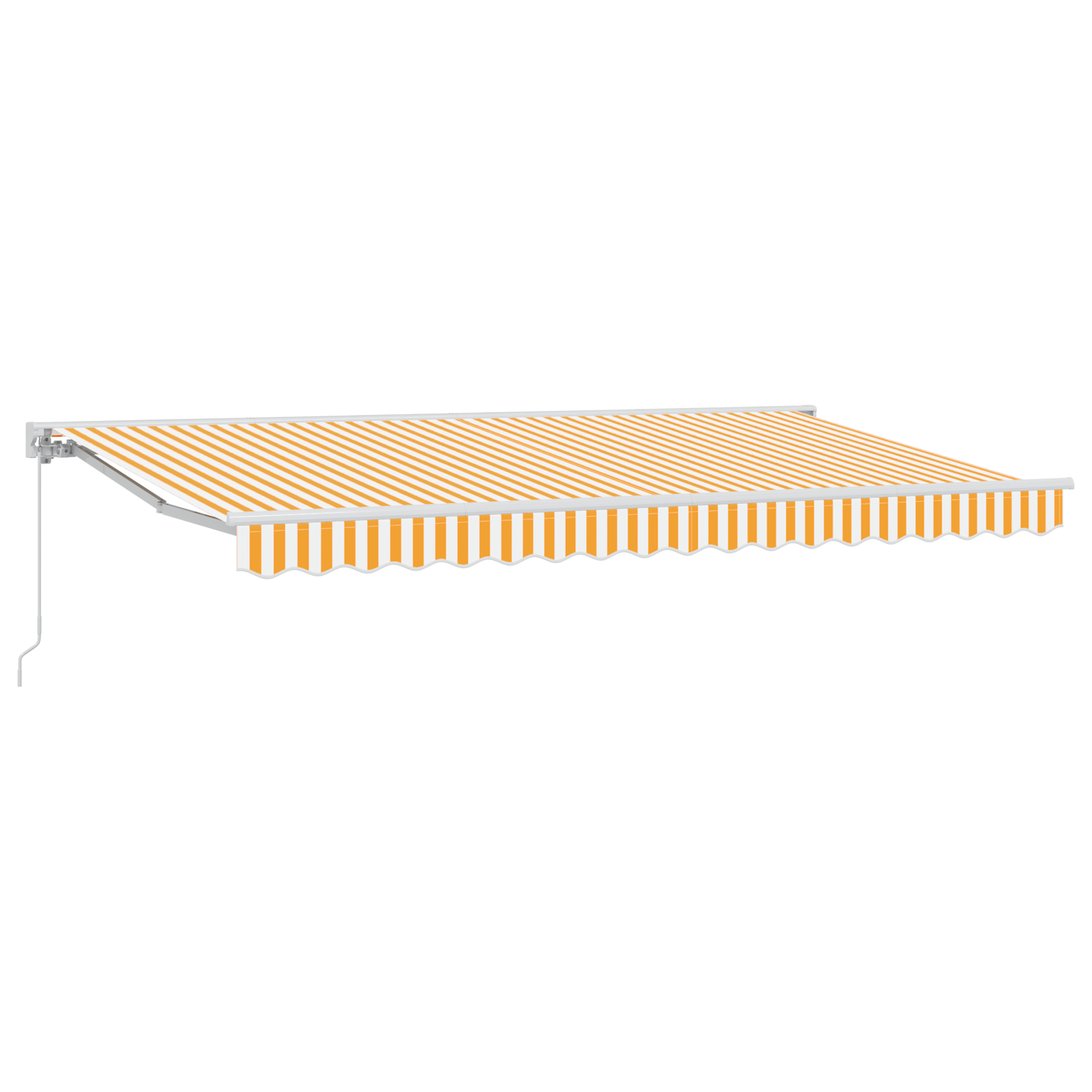 Utrækkelig Markise Gul og Hvid 400x200 Cm - billede 2