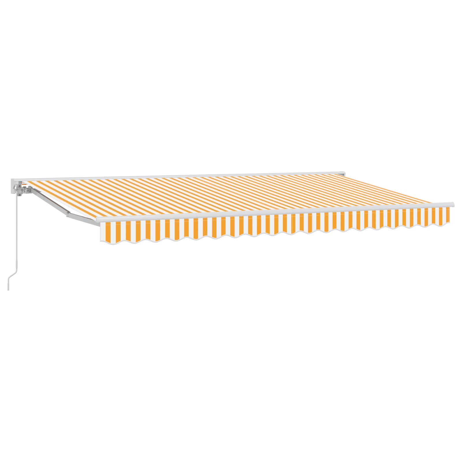 Utrækkelig Markise Gul og Hvid 400x200 Cm - billede 2