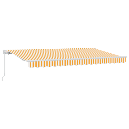 Utrækkelig Markise Gul og Hvid 400x200 Cm 400 X 200 Cm 4x2 M - billede 2