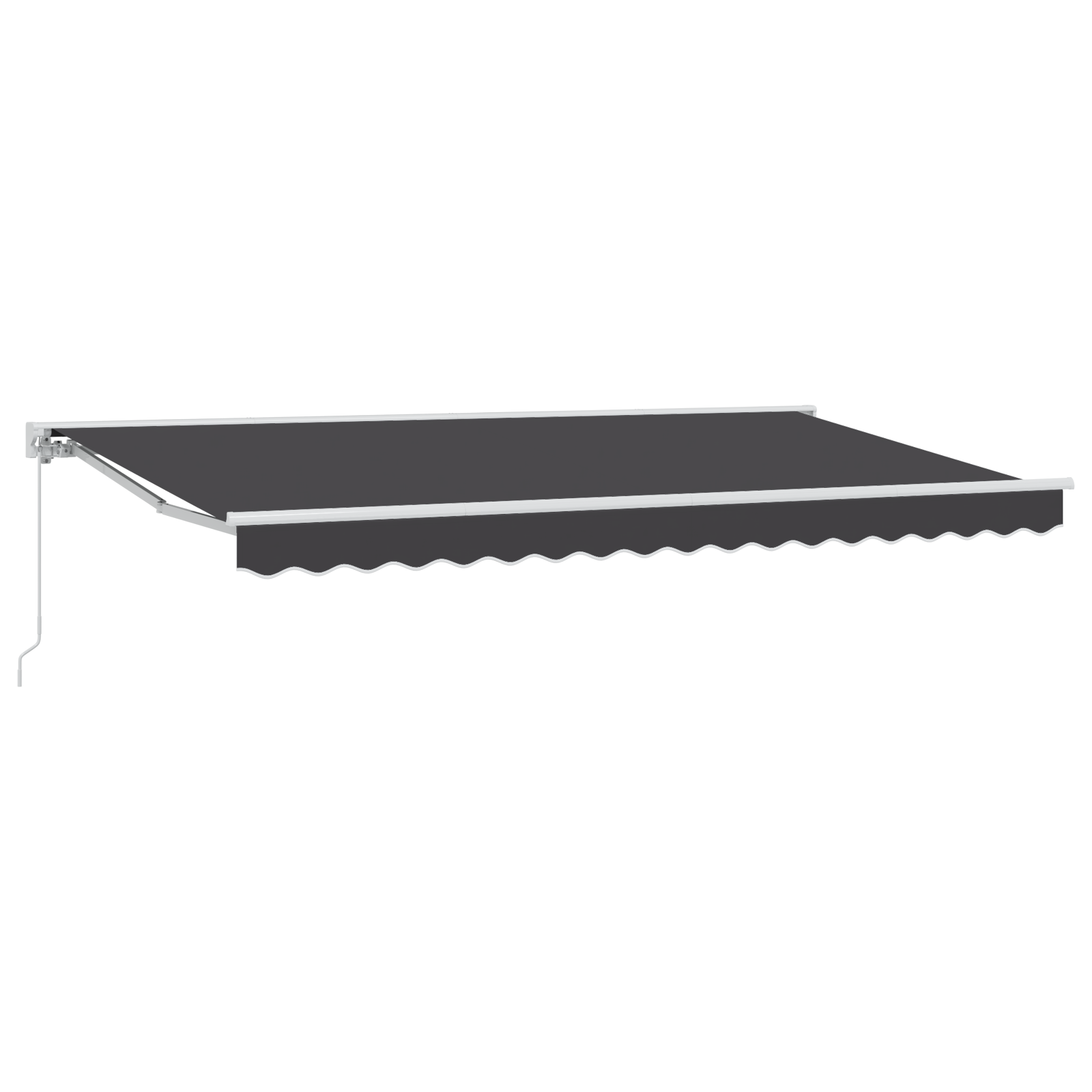 Utrækkelig Markise Antracit 400x200 Cm Stof og Polyester - billede 2