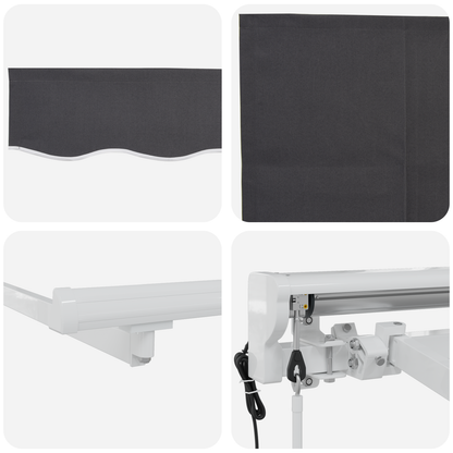 Utrækkelig Markise Antracit 400x200 Cm - billede 8