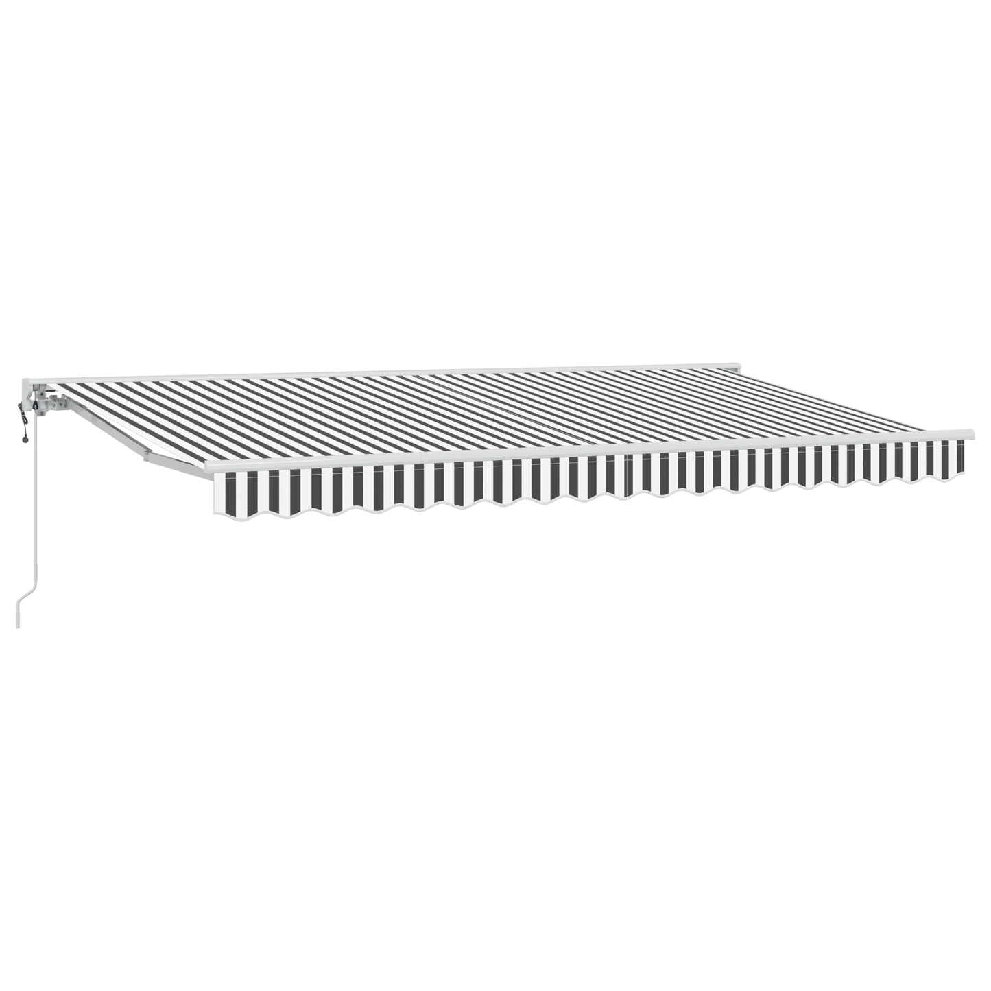 Utrækkelig Markise Anthracit og Hvid 400x200 Cm - billede 2