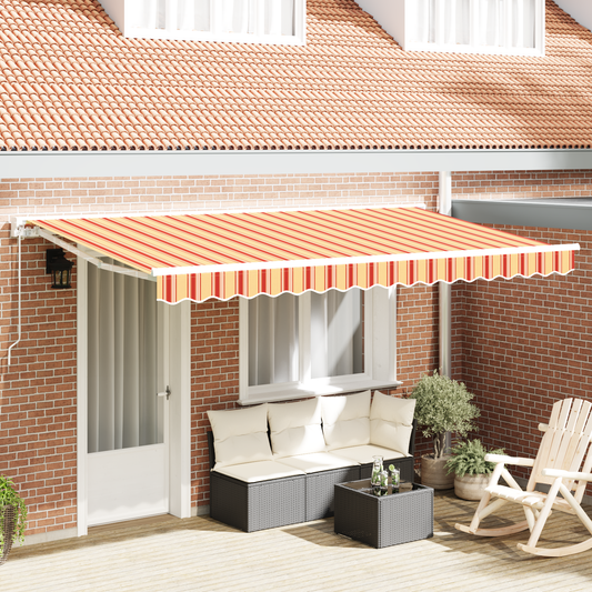 Utrækkelig Markise Marineblå 400x200 Cm Stof og Polyester - hovedbillede