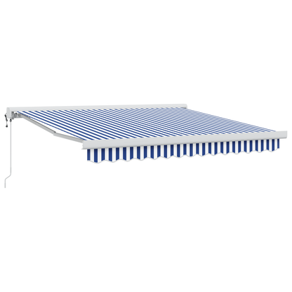 Automatisk Utrulbar Markise Blå og Hvid 300x250 Cm - billede 2