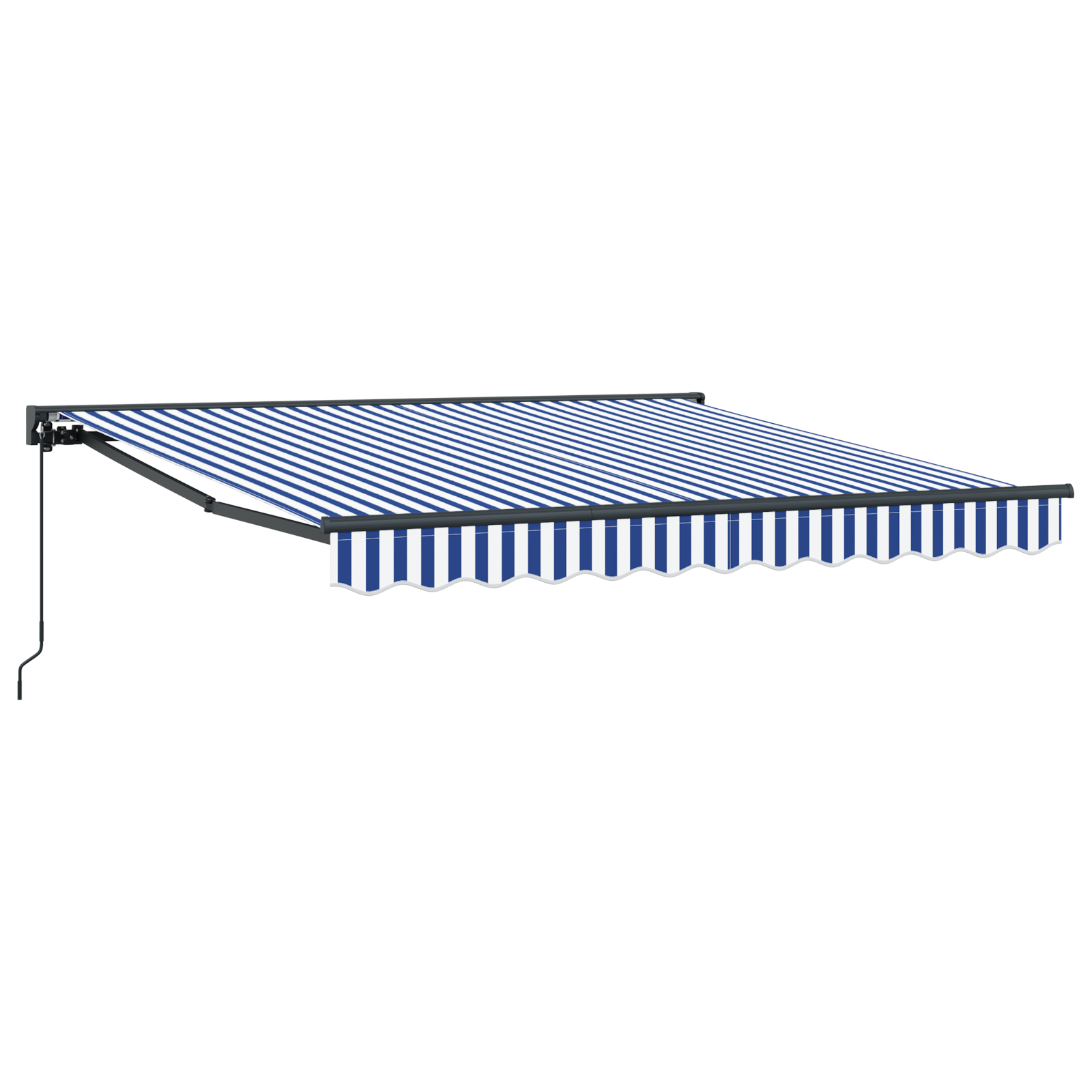 Utrækkelig Markise Blå og Hvid 300x250 Cm - billede 2
