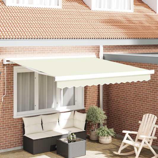 Creme Manuel Udtækkelig Markise 300x250 Cm - hovedbillede