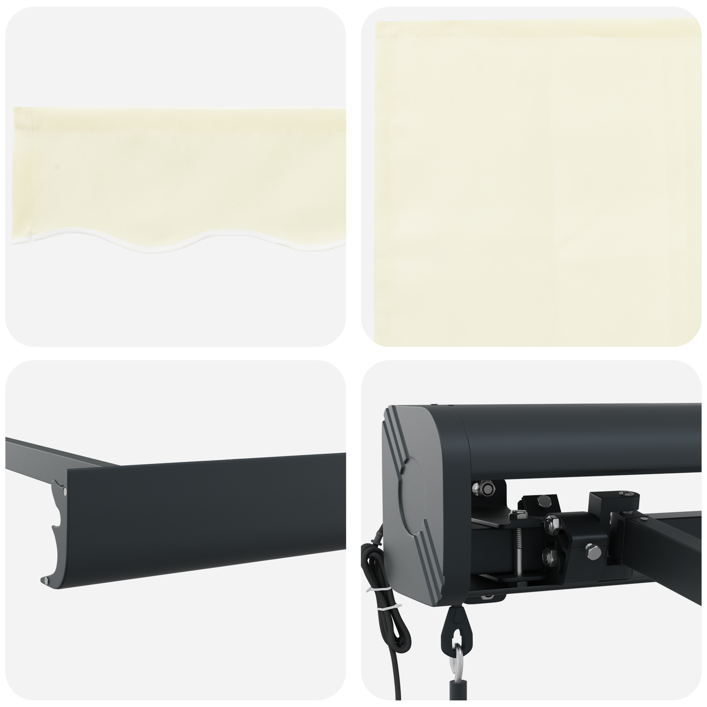 Automatisk Utrækkelig Markise Creme 300 X 250 Cm - billede 8