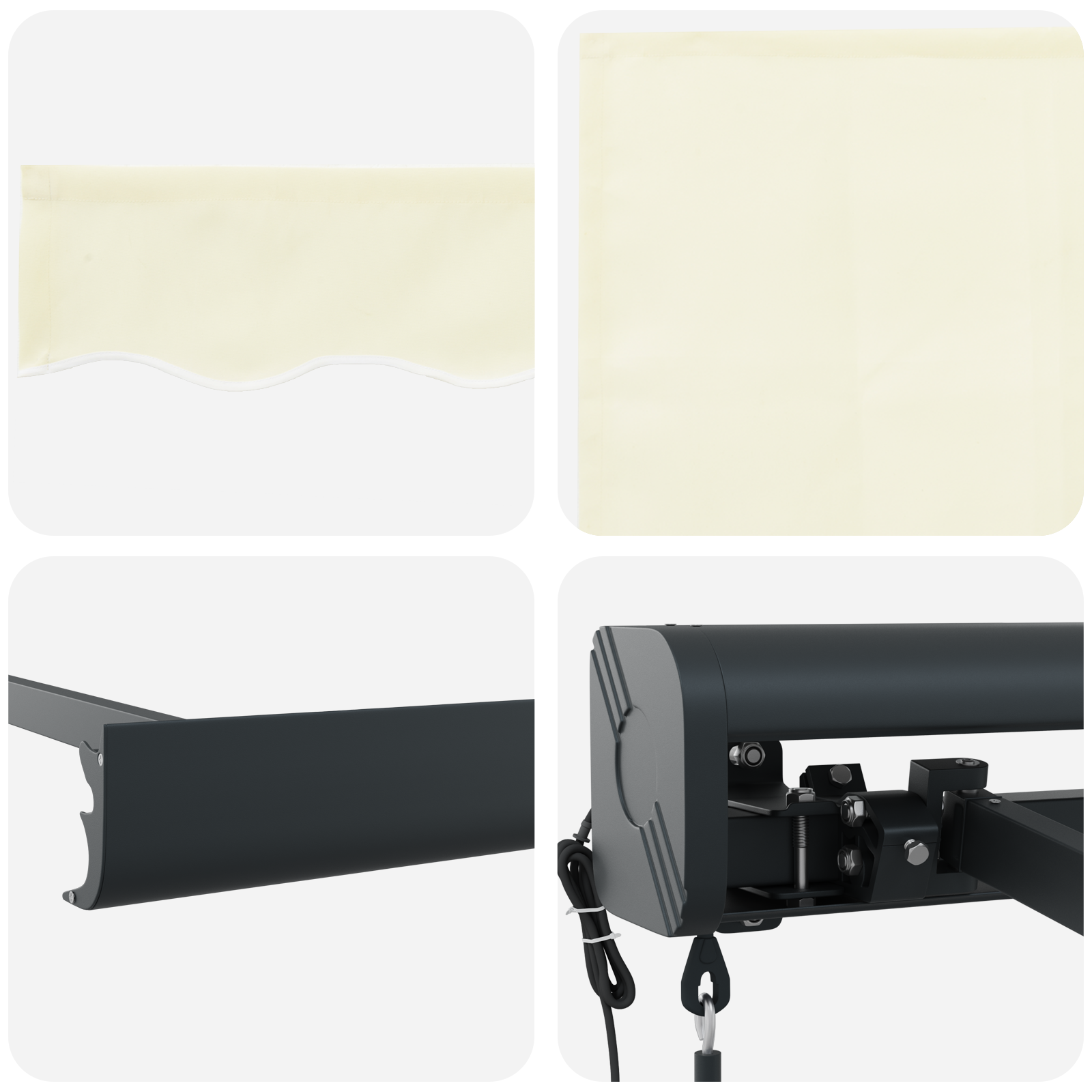 Automatisk Utrækkelig Markise Creme 300 X 250 Cm - billede 8